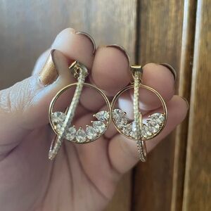 Fevrier Double Hoop Crystal Earrings from Boes Ltd, Discontinued